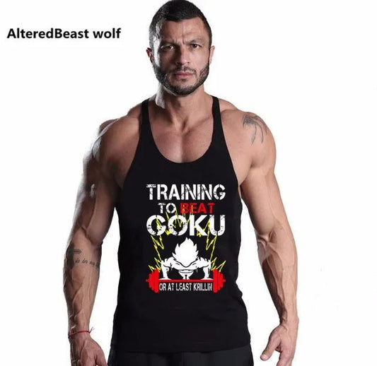 Fitness Men Tank Top TRAINING print brand Sleeveless Men Vest clothing Bodybuilding Men o-neck cotton Stringer 2021 Men Tank Top