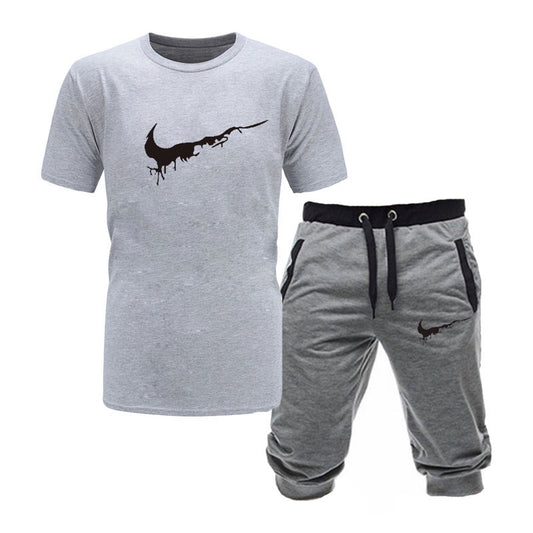 Two Pieces Sets T Shirts+Shorts Suit Men Summer Tops Tees Fashion Tshirt High Quality Men Clothing Two Pieces Sets T Shirts+Shorts Suit Men Summer Tops Tees Fashion Tshirt High Quality Men Clothing Foreverking