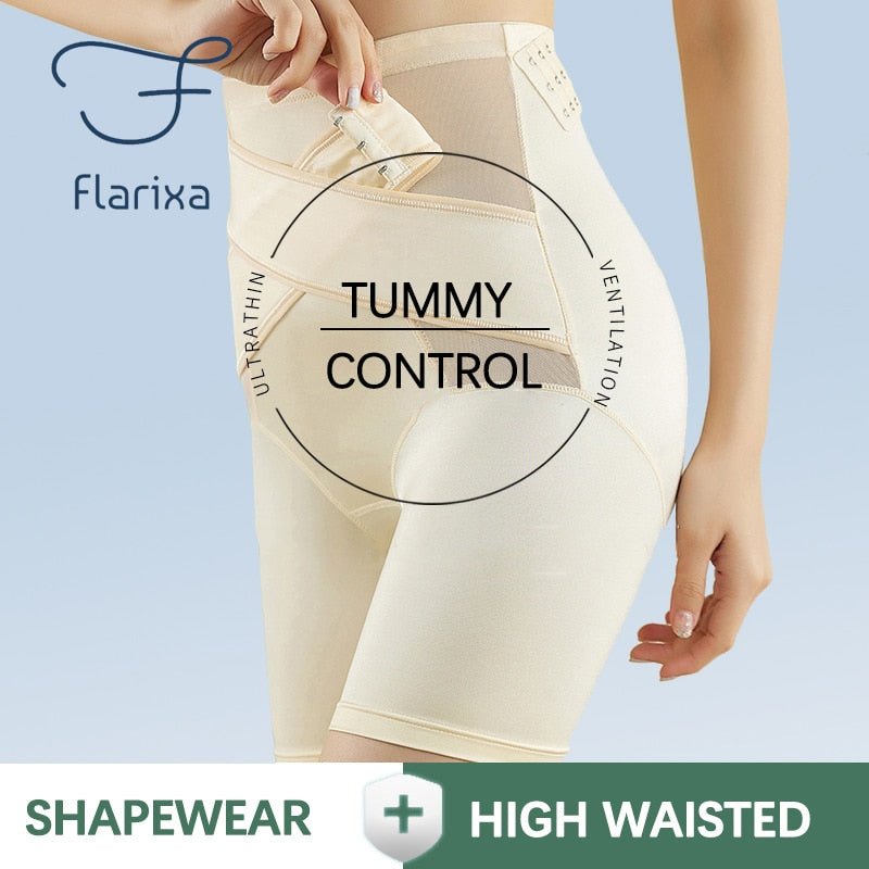 Flarixa Plus Size Women's Waist Trainer Body Shaper Flarixa Plus Size Women's Waist Trainer Body Shaper Tummy Control Shorts High Waist Flat Belly Panties Butt Lifter Pants Boxer Foreverking