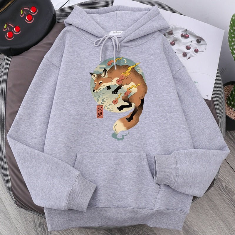 Cartoon Fire Fox Japanese Printing Hoodie Sweatshirt Loose Harajuku Hoodies Men Warm Pullovers Men Autumn Hip Hop Streetwear Cartoon Fire Fox Japanese Printing Hoodie Sweatshirt Loose Harajuku Hoodies Men Warm Pullovers Men Autumn Hip Hop Streetwear Foreverking