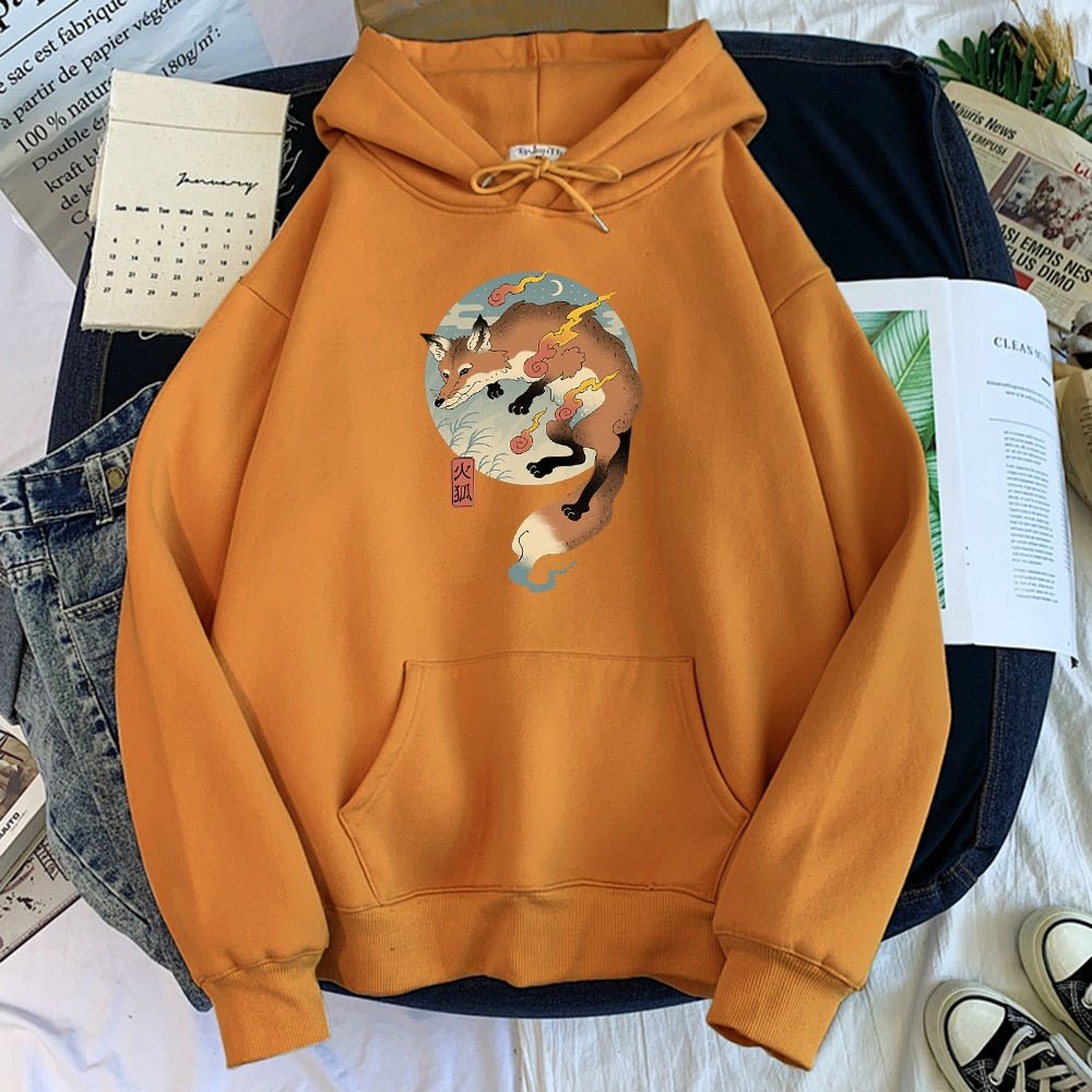 Cartoon Fire Fox Japanese Printing Hoodie Sweatshirt Loose Harajuku Hoodies Men Warm Pullovers Men Autumn Hip Hop Streetwear Cartoon Fire Fox Japanese Printing Hoodie Sweatshirt Loose Harajuku Hoodies Men Warm Pullovers Men Autumn Hip Hop Streetwear Foreverking