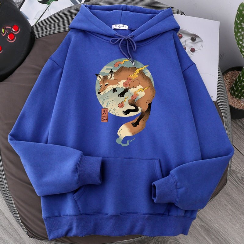 Cartoon Fire Fox Japanese Printing Hoodie Sweatshirt Loose Harajuku Hoodies Men Warm Pullovers Men Autumn Hip Hop Streetwear Cartoon Fire Fox Japanese Printing Hoodie Sweatshirt Loose Harajuku Hoodies Men Warm Pullovers Men Autumn Hip Hop Streetwear Foreverking