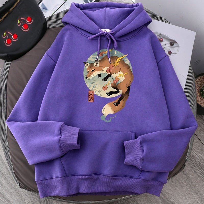 Cartoon Fire Fox Japanese Printing Hoodie Sweatshirt Loose Harajuku Hoodies Men Warm Pullovers Men Autumn Hip Hop Streetwear Cartoon Fire Fox Japanese Printing Hoodie Sweatshirt Loose Harajuku Hoodies Men Warm Pullovers Men Autumn Hip Hop Streetwear Foreverking