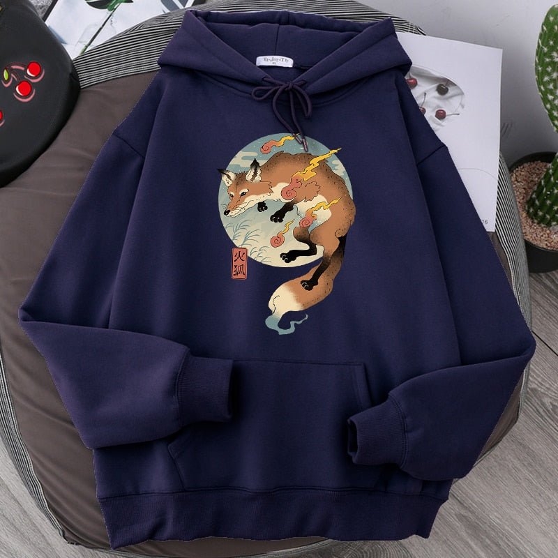 Cartoon Fire Fox Japanese Printing Hoodie Sweatshirt Loose Harajuku Hoodies Men Warm Pullovers Men Autumn Hip Hop Streetwear Cartoon Fire Fox Japanese Printing Hoodie Sweatshirt Loose Harajuku Hoodies Men Warm Pullovers Men Autumn Hip Hop Streetwear Foreverking