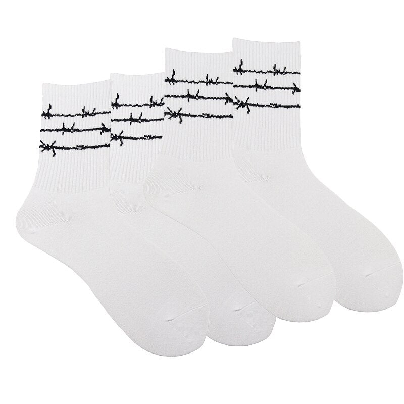 4Pcs/Lot men and women socks Original design barbed wire pattern trend fashion street hip hop style cool unique socks 4Pcs/Lot men and women socks Original design barbed wire pattern trend fashion street hip hop style cool unique socks Foreverking