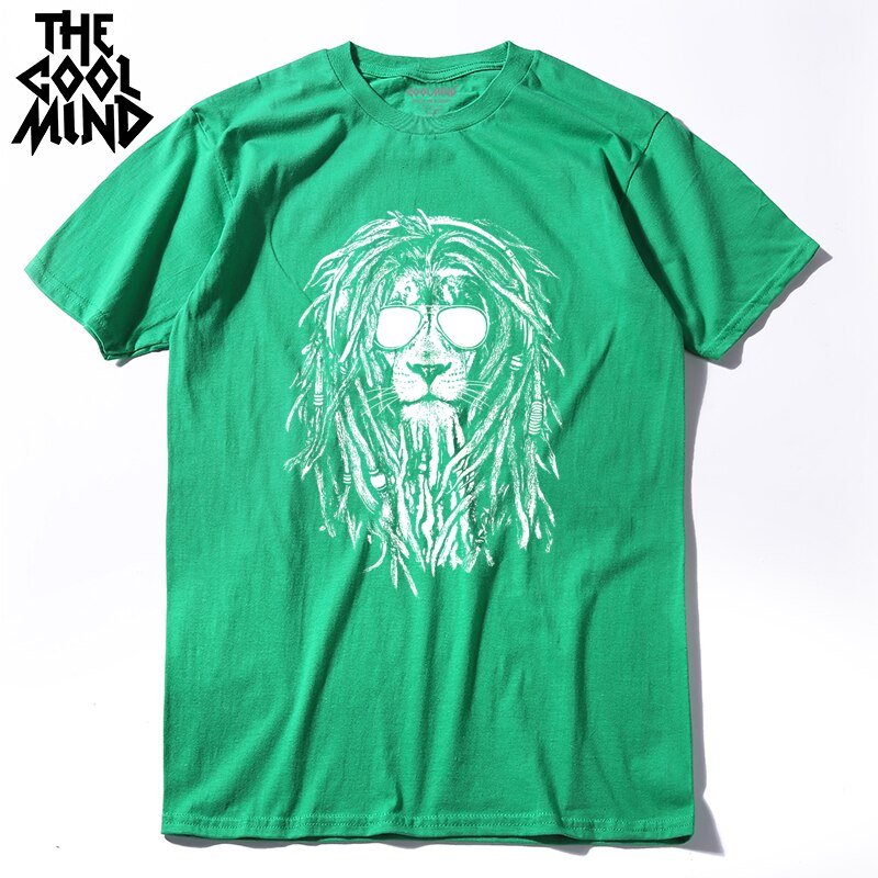 COOLMIND QI0124A 100% cotton cool lion print short sleeve men T shirt casual o-neck summer men Tshirt loose t-shirt tee shirt COOLMIND QI0124A 100% cotton cool lion print short sleeve men T shirt casual o-neck summer men Tshirt loose t-shirt tee shirt Foreverking