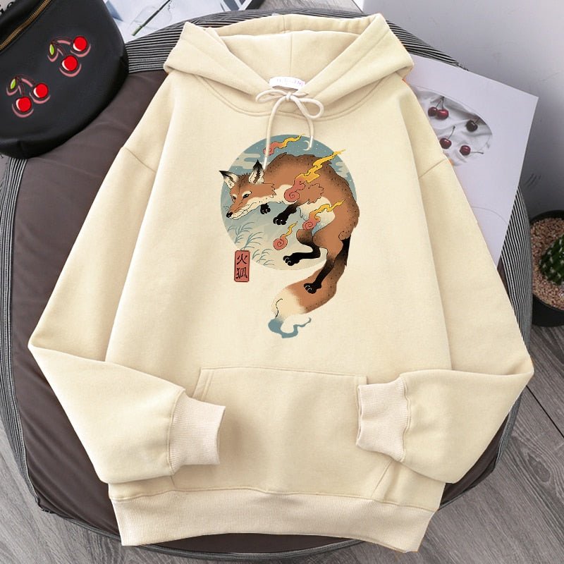 Cartoon Fire Fox Japanese Printing Hoodie Sweatshirt Loose Harajuku Hoodies Men Warm Pullovers Men Autumn Hip Hop Streetwear Cartoon Fire Fox Japanese Printing Hoodie Sweatshirt Loose Harajuku Hoodies Men Warm Pullovers Men Autumn Hip Hop Streetwear Foreverking