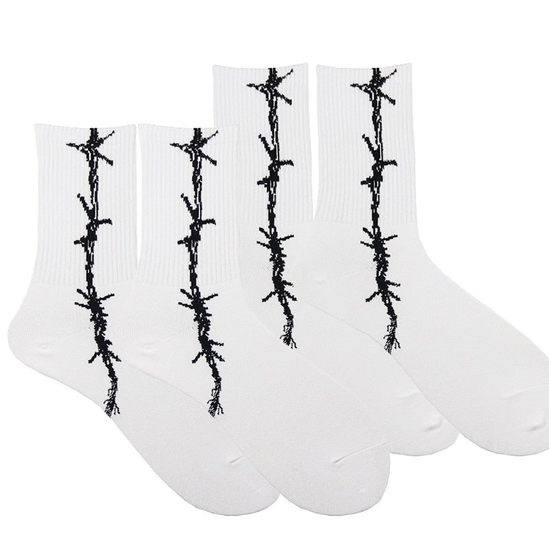 4Pcs/Lot men and women socks Original design barbed wire pattern trend fashion street hip hop style cool unique socks 4Pcs/Lot men and women socks Original design barbed wire pattern trend fashion street hip hop style cool unique socks Foreverking