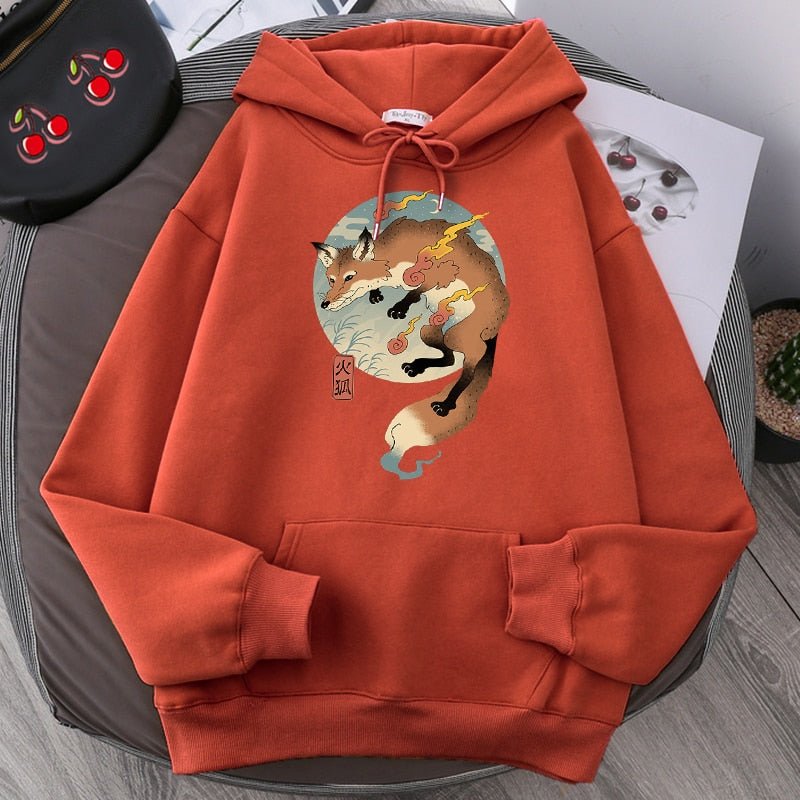 Cartoon Fire Fox Japanese Printing Hoodie Sweatshirt Loose Harajuku Hoodies Men Warm Pullovers Men Autumn Hip Hop Streetwear Cartoon Fire Fox Japanese Printing Hoodie Sweatshirt Loose Harajuku Hoodies Men Warm Pullovers Men Autumn Hip Hop Streetwear Foreverking