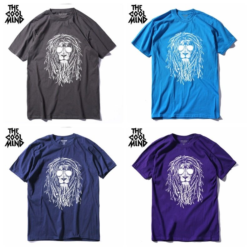 COOLMIND QI0124A 100% cotton cool lion print short sleeve men T shirt casual o-neck summer men Tshirt loose t-shirt tee shirt COOLMIND QI0124A 100% cotton cool lion print short sleeve men T shirt casual o-neck summer men Tshirt loose t-shirt tee shirt Foreverking