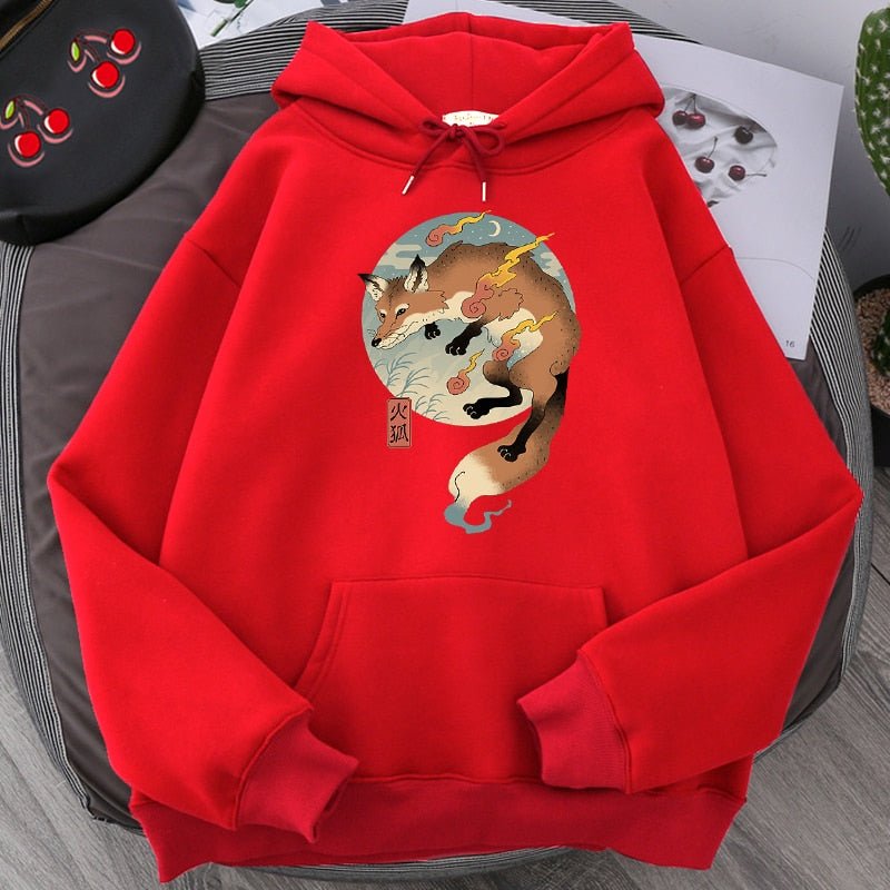 Cartoon Fire Fox Japanese Printing Hoodie Sweatshirt Loose Harajuku Hoodies Men Warm Pullovers Men Autumn Hip Hop Streetwear Cartoon Fire Fox Japanese Printing Hoodie Sweatshirt Loose Harajuku Hoodies Men Warm Pullovers Men Autumn Hip Hop Streetwear Foreverking