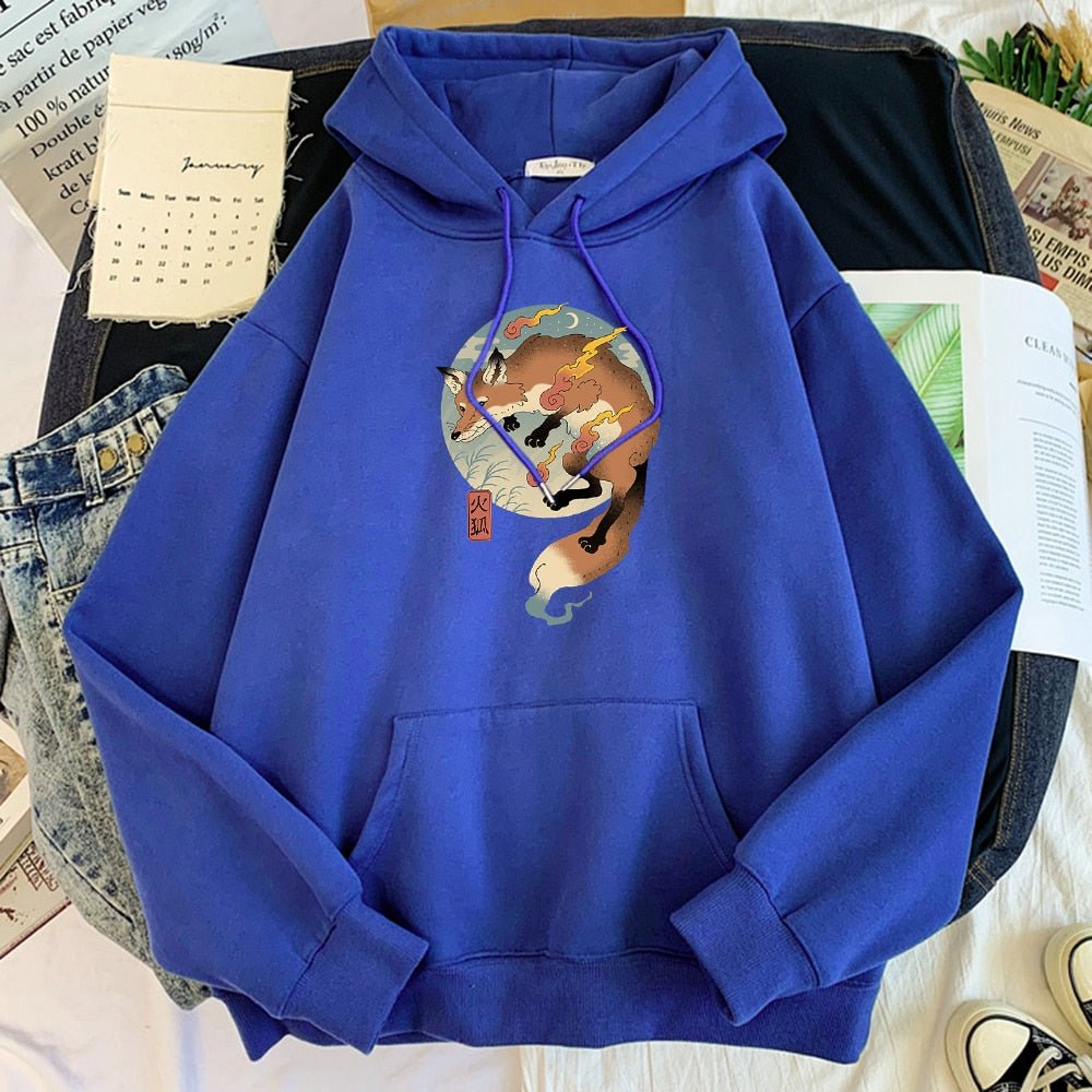 Cartoon Fire Fox Japanese Printing Hoodie Sweatshirt Loose Harajuku Hoodies Men Warm Pullovers Men Autumn Hip Hop Streetwear Cartoon Fire Fox Japanese Printing Hoodie Sweatshirt Loose Harajuku Hoodies Men Warm Pullovers Men Autumn Hip Hop Streetwear Foreverking