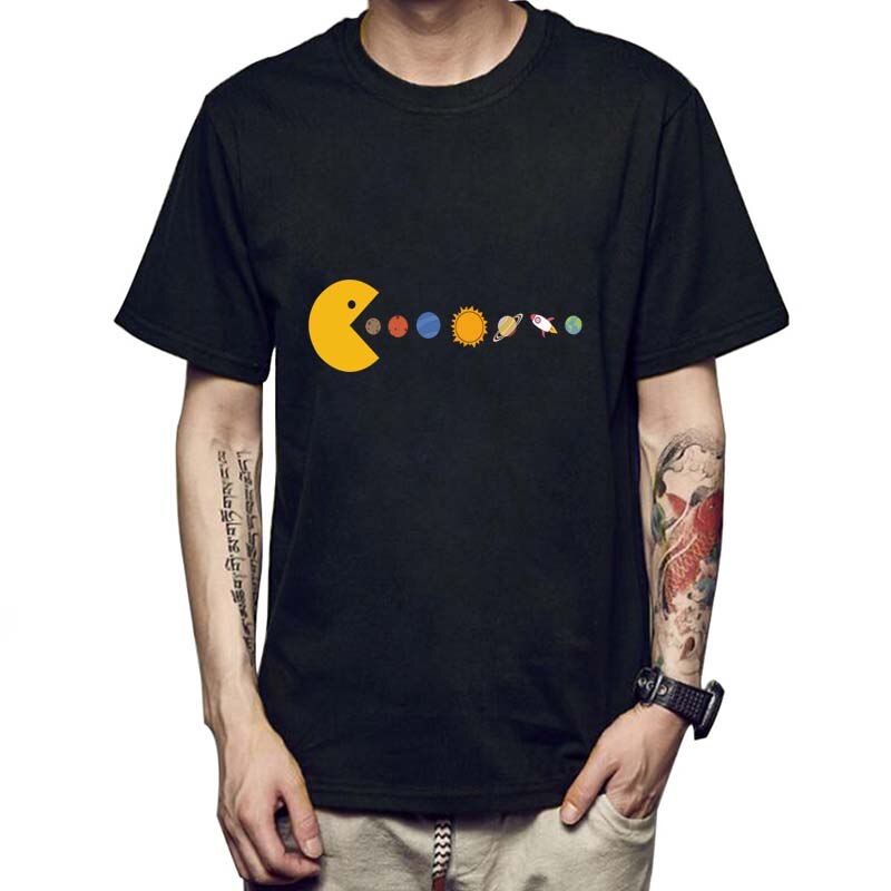 XIN YI Men's high quality t-shirt 100% XIN YI Men's high quality t-shirt 100% cotton Funny game T-shirt print t-shirt casual loose o-neck t-shirt cool t-shirt male top Foreverking