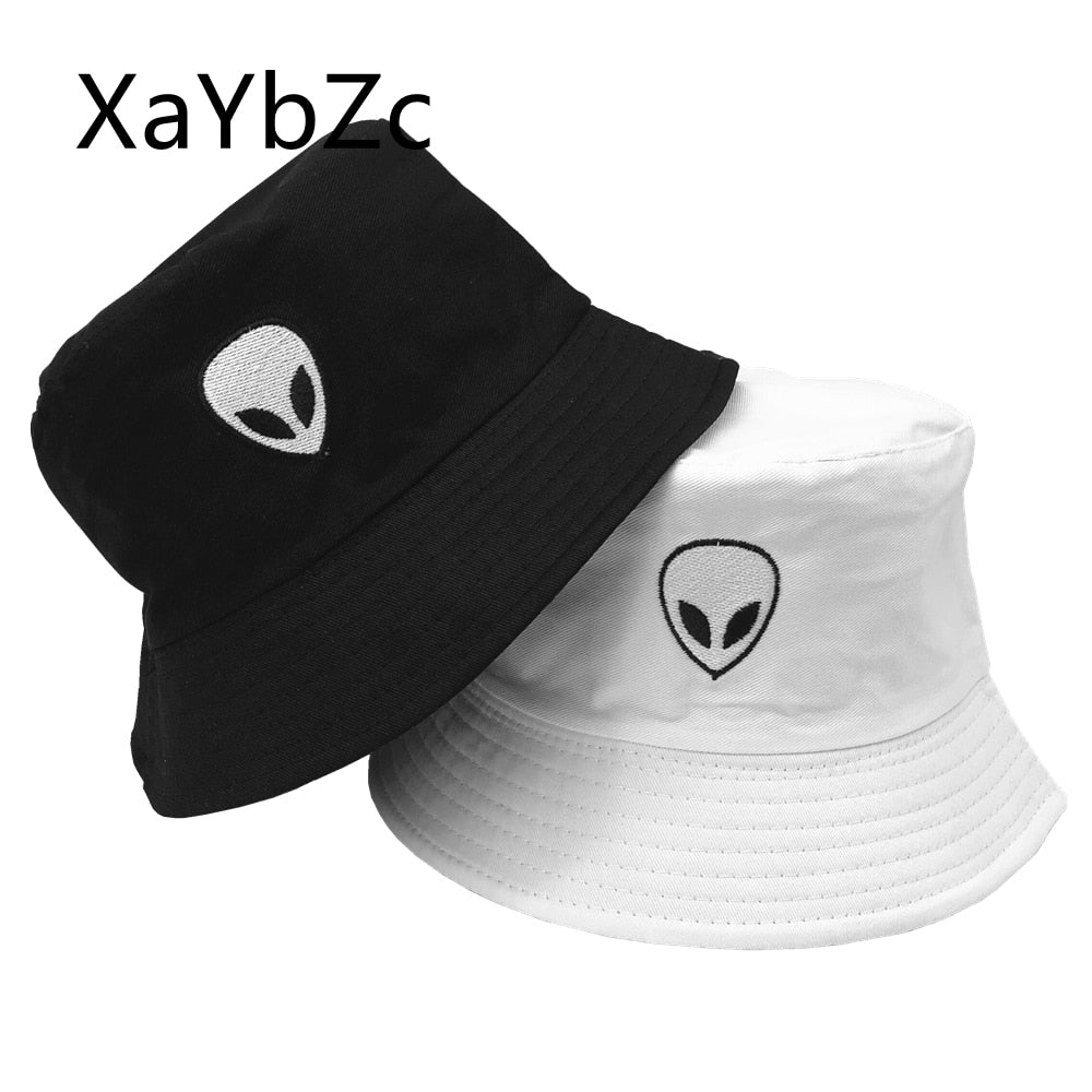 Unisex Embroidered Alien Foldable Bucket Hat Beach Sun Street Headwear Fisherman Outdoor Men and Woman Cap Unisex Embroidered Alien Foldable Bucket Hat Beach Sun Street Headwear Fisherman Outdoor Men and Woman Cap Foreverking