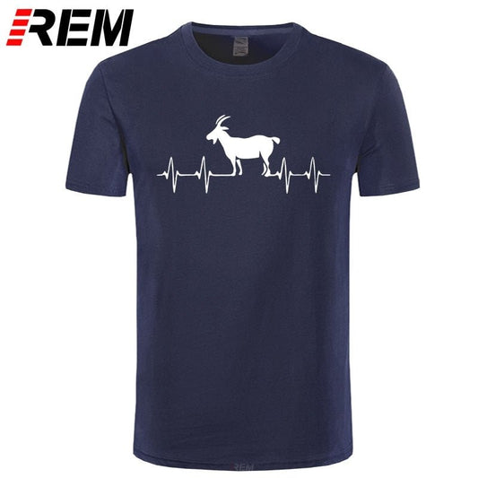 REM Goat Heartbeat T Shirt Goat Lover Country Chicken Goat Tee freeshipping - Foreverking