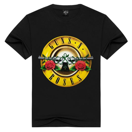 Fashion guns n roses Tshirts Summer Tops Tees T-shirt Men loose t-shirts Plus Size freeshipping - Foreverking