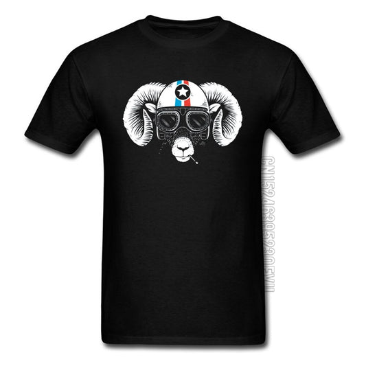 Race Speed Goat GP Funny T Shirts Sheep Aries Tshirt Hip Hop Designer Cycle Tshirts Biker Motor Printing Leisure Clothing Men freeshipping - Foreverking