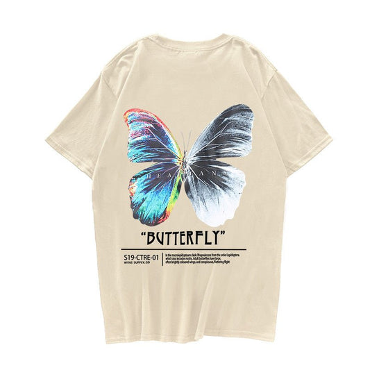 100% Cotton Hip Hop Plus Size T-shirt Mens 2022 Streetwear Color Butterfly T-shirt Short Sleeve Loose HipHop T-shirt 100% Cotton Hip Hop Plus Size T-shirt Mens 2022 Streetwear Color Butterfly T-shirt Short Sleeve Loose HipHop T-shirt Foreverking