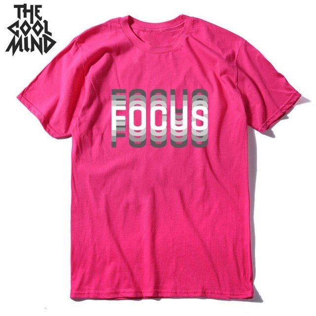 COOLMIND 100% cotton summer loose focus print men T shirts freeshipping - Foreverking