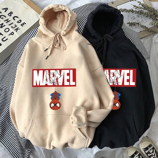 Women&#39;s Spiderman sweatshirts Men Loose Fleece Hoodie Marvel superhero Harajuku Cartoon Print Cute Kawaii Jacket sudadera Autumn freeshipping - Foreverking