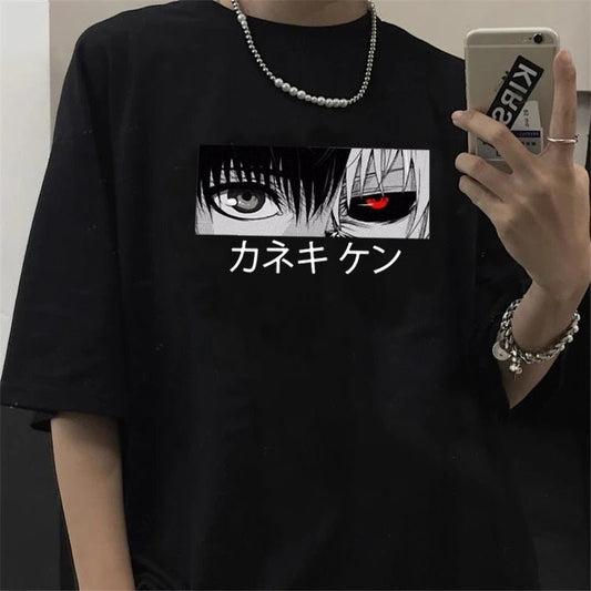 Japanese Anime Kaneki Ken Y2k Tokyo Ghoul T Shirt Men Manga Graphic Tees Fashion Tshirt Summer 90s Tops T-shirt freeshipping - Foreverking