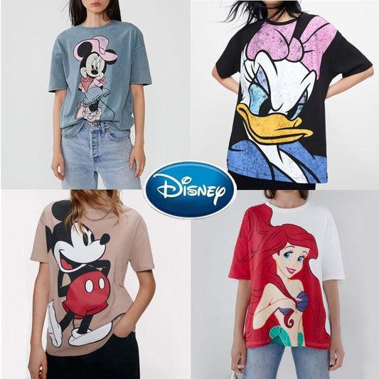 Disney Fashion T-Shirt The Lion King Print Mickey Mouse Tshirt Women Vintage Korea Female Cotton Tee Tops SIMBA Dumbo Tops freeshipping - Foreverking