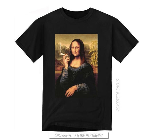 Discount 100 % 100% Cotton Best Mona Lisa 420 Smoking Joint Graphic T Shirt Funny Gift Discount 100 % 100% Cotton Best Mona Lisa 420 Smoking Joint Graphic T Shirt Funny Gift Foreverking