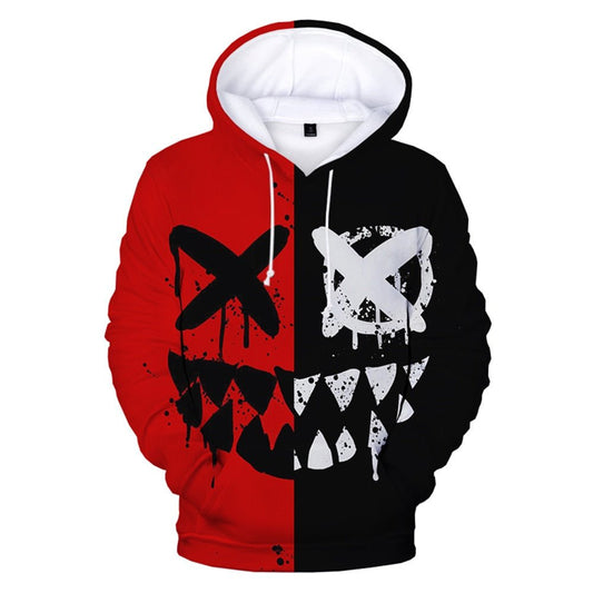 XOXO Pattern Trendy Devil Smiling Face 3D Printed Hoodie Sweatshirts Men Women Fashion Casual Funny Pullovers Hip Hop Hoodies freeshipping - Foreverking