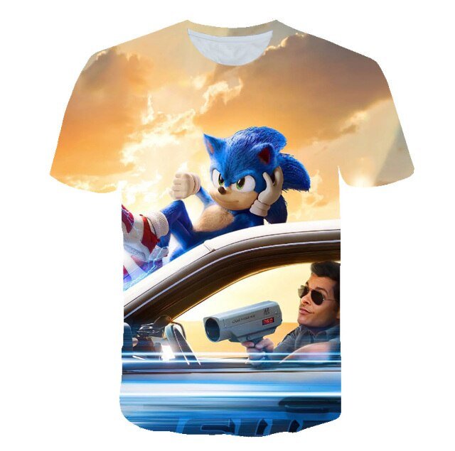 Sonic Child Boy Teenager Toddler Summer Anime Clothes Looney Tunes Funny T-shirts Graphic Blusa masculina Manga corta camisetas freeshipping - Foreverking