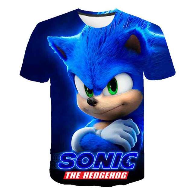 Sonic Child Boy Teenager Toddler Summer Anime Clothes Looney Tunes Funny T-shirts Graphic Blusa masculina Manga corta camisetas freeshipping - Foreverking