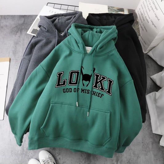 Marvel Superhero Loki Anime Hoodie Women Rocky Prank God Cartoon Hoodie Men Unisex Casual Street Fashion Winter Hoodi Man freeshipping - Foreverking