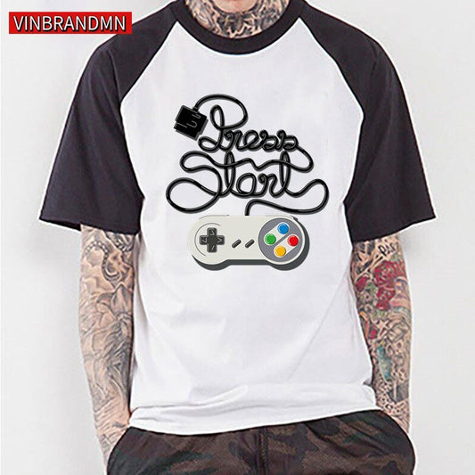 Gamer T Shirt Gaming 80s 90s PS4 Tshirt Video Game Shirt  Streetwear  T-Shirt Men Hipster Top Tee freeshipping - Foreverking