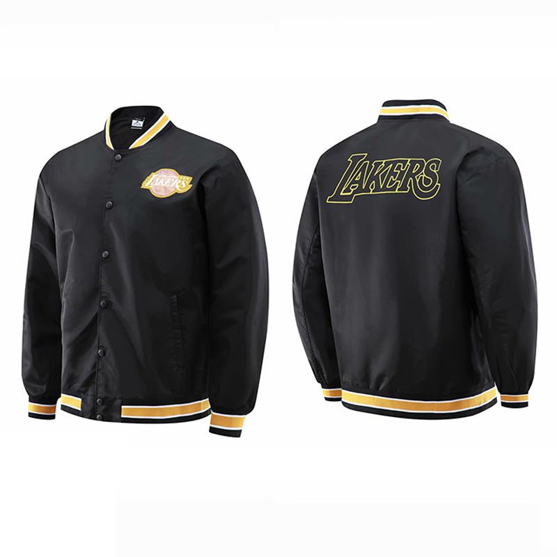 Autumn Winter jackets Coat High Quality Basketball Laker Showtime Performance Full Zip Baseball Uniform Men Bomber Jacket Autumn Winter jackets Coat High Quality Basketball Laker Showtime Performance Full Zip Baseball Uniform Men Bomber Jacket Foreverking