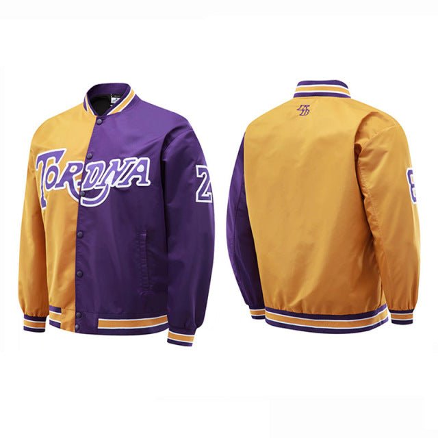 Autumn Winter jackets Coat High Quality Basketball Laker Showtime Performance Full Zip Baseball Uniform Men Bomber Jacket Autumn Winter jackets Coat High Quality Basketball Laker Showtime Performance Full Zip Baseball Uniform Men Bomber Jacket Foreverking