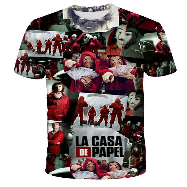 New La Casa De Papel White T-shirt 3D Printed Boy Girl O-neck T Shirt Money Heist The Paper House High Quality Shirt Cool Top New La Casa De Papel White T-shirt 3D Printed Boy Girl O-neck T Shirt Money Heist The Paper House High Quality Shirt Cool Top Foreverking