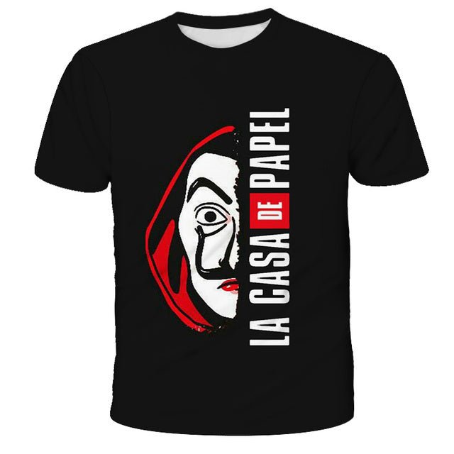 New La Casa De Papel White T-shirt 3D Printed Boy Girl O-neck T Shirt Money Heist The Paper House High Quality Shirt Cool Top New La Casa De Papel White T-shirt 3D Printed Boy Girl O-neck T Shirt Money Heist The Paper House High Quality Shirt Cool Top Foreverking