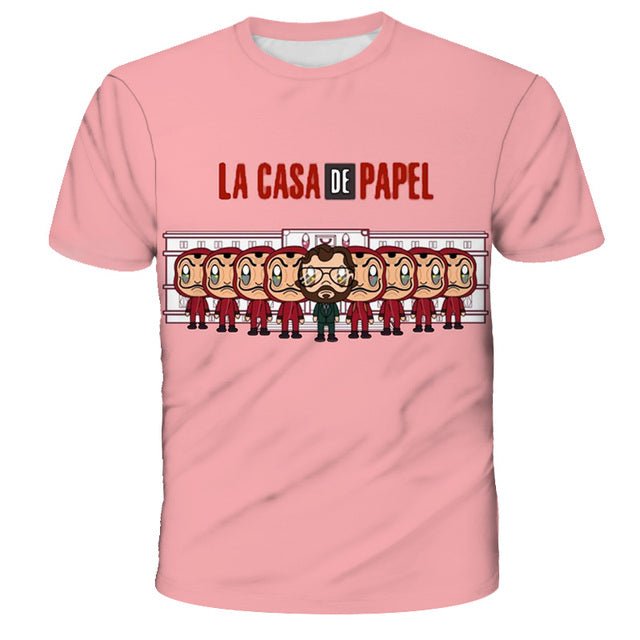 New La Casa De Papel White T-shirt 3D Printed Boy Girl O-neck T Shirt Money Heist The Paper House High Quality Shirt Cool Top New La Casa De Papel White T-shirt 3D Printed Boy Girl O-neck T Shirt Money Heist The Paper House High Quality Shirt Cool Top Foreverking