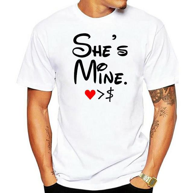 Tshirt She Mine He Mine Heart Dollar Couple T-shirts Tshirt She Mine He Mine Heart Dollar Couple T-shirts Foreverking