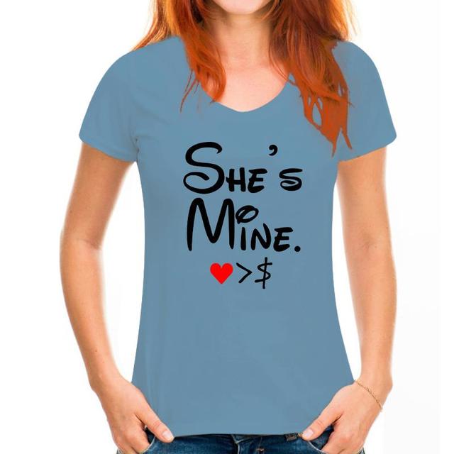 Tshirt She Mine He Mine Heart Dollar Couple T-shirts Tshirt She Mine He Mine Heart Dollar Couple T-shirts Foreverking